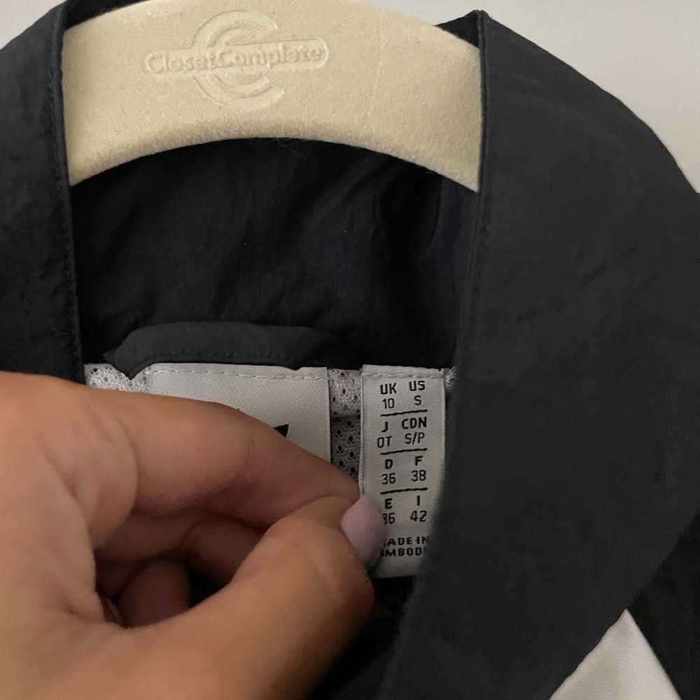 Adidas Black and White Track Zip-Up Jacket - Picture 6 of 9